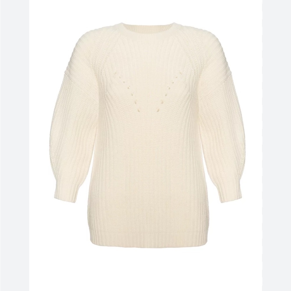 TSE Claudia schiffer wool cashmere blend fisherman core sweater